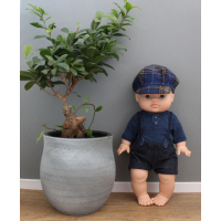 3-delig setje boy blauw ruit bretels